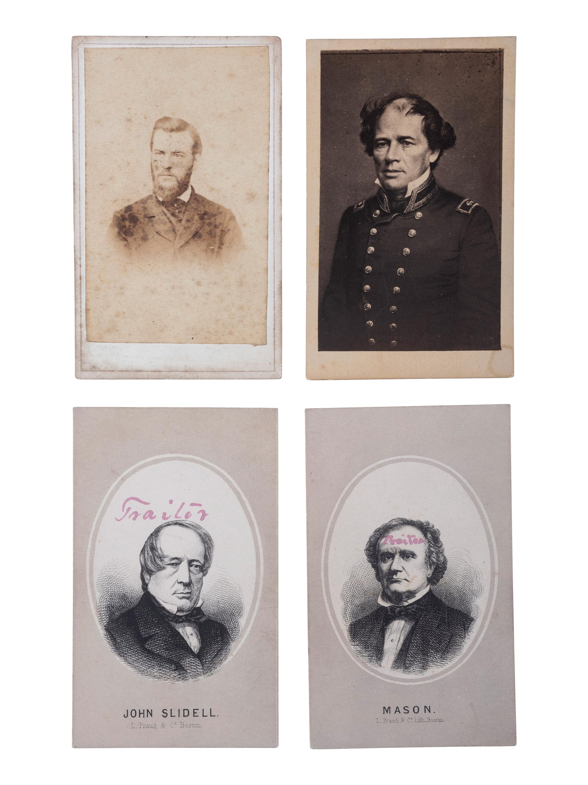 [CIVIL WAR]. A group of 8 CDVs of prominent Confederate and Union Naval personalities, comprising: