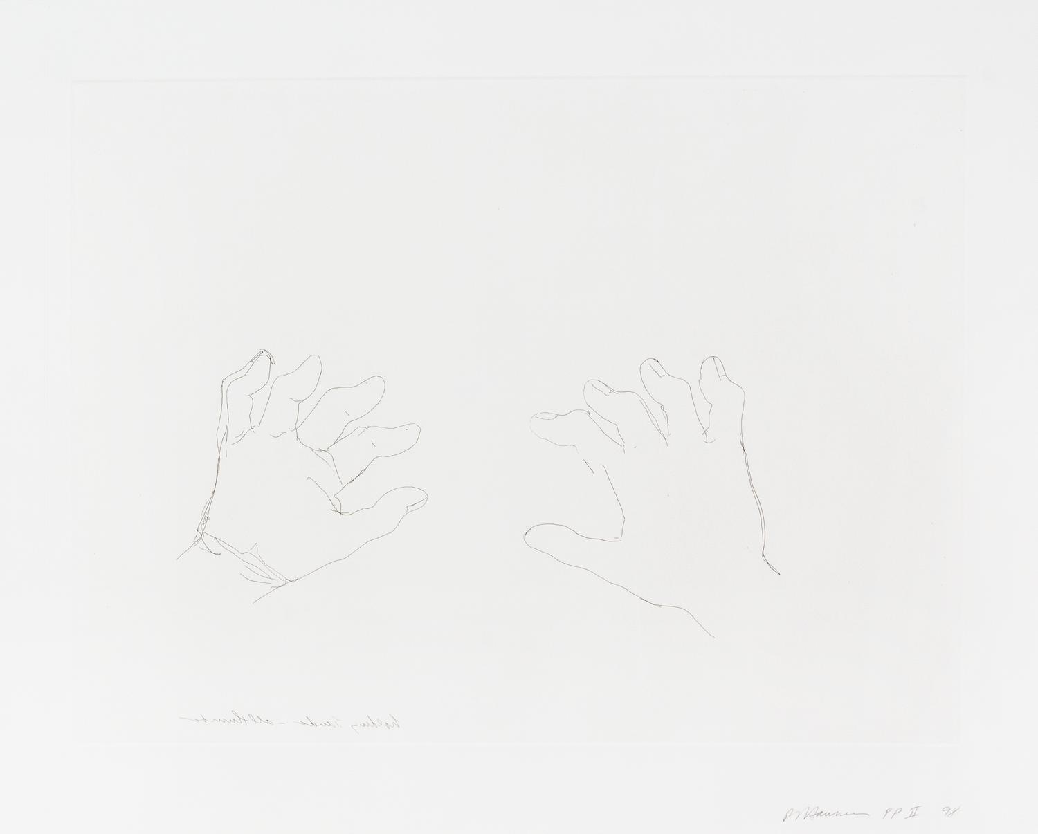 Bruce Nauman, (American, b. 1941), Holding Hands All Thumbs, 1998