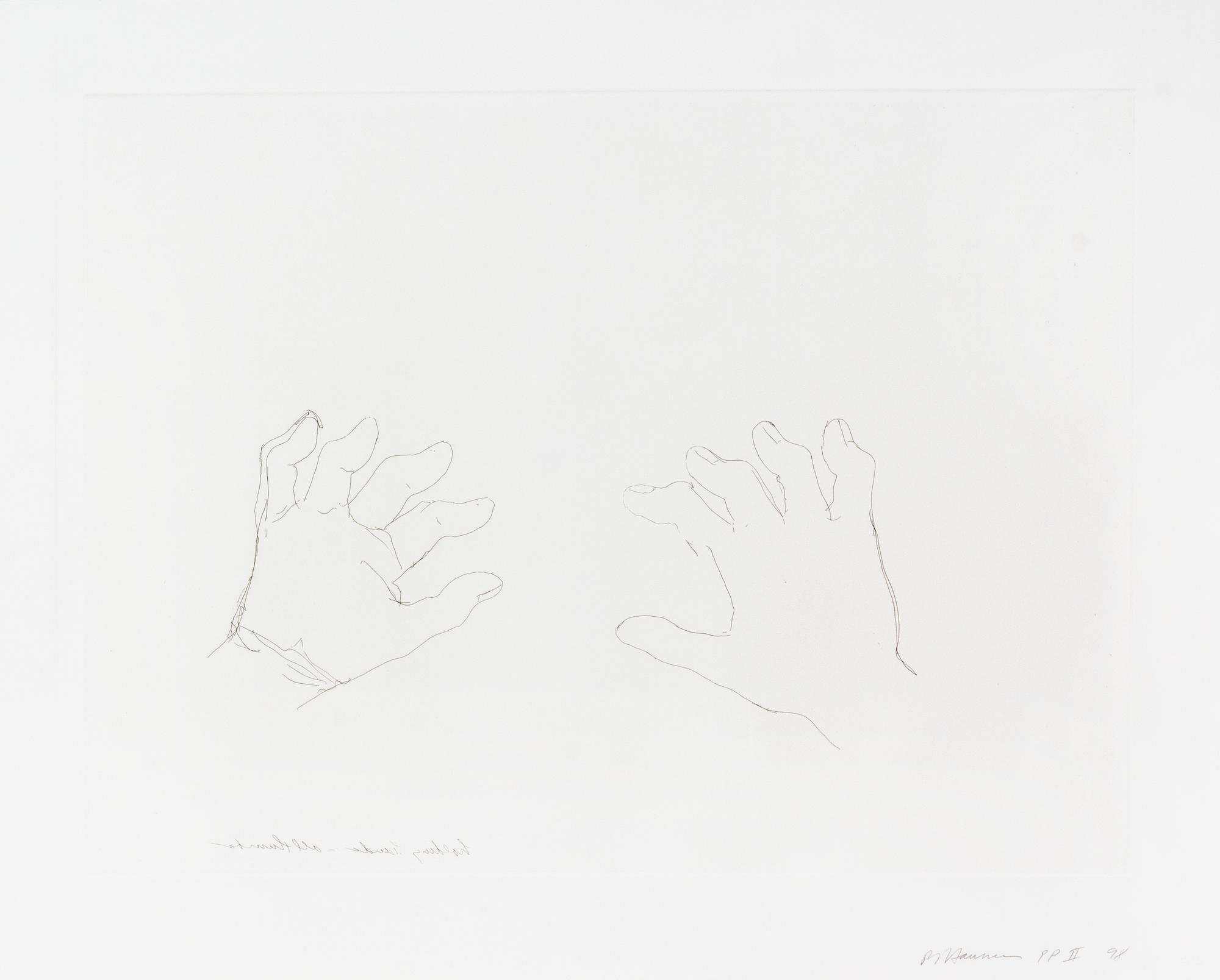 Bruce Nauman, (American, b. 1941), Holding Hands All Thumbs, 1998