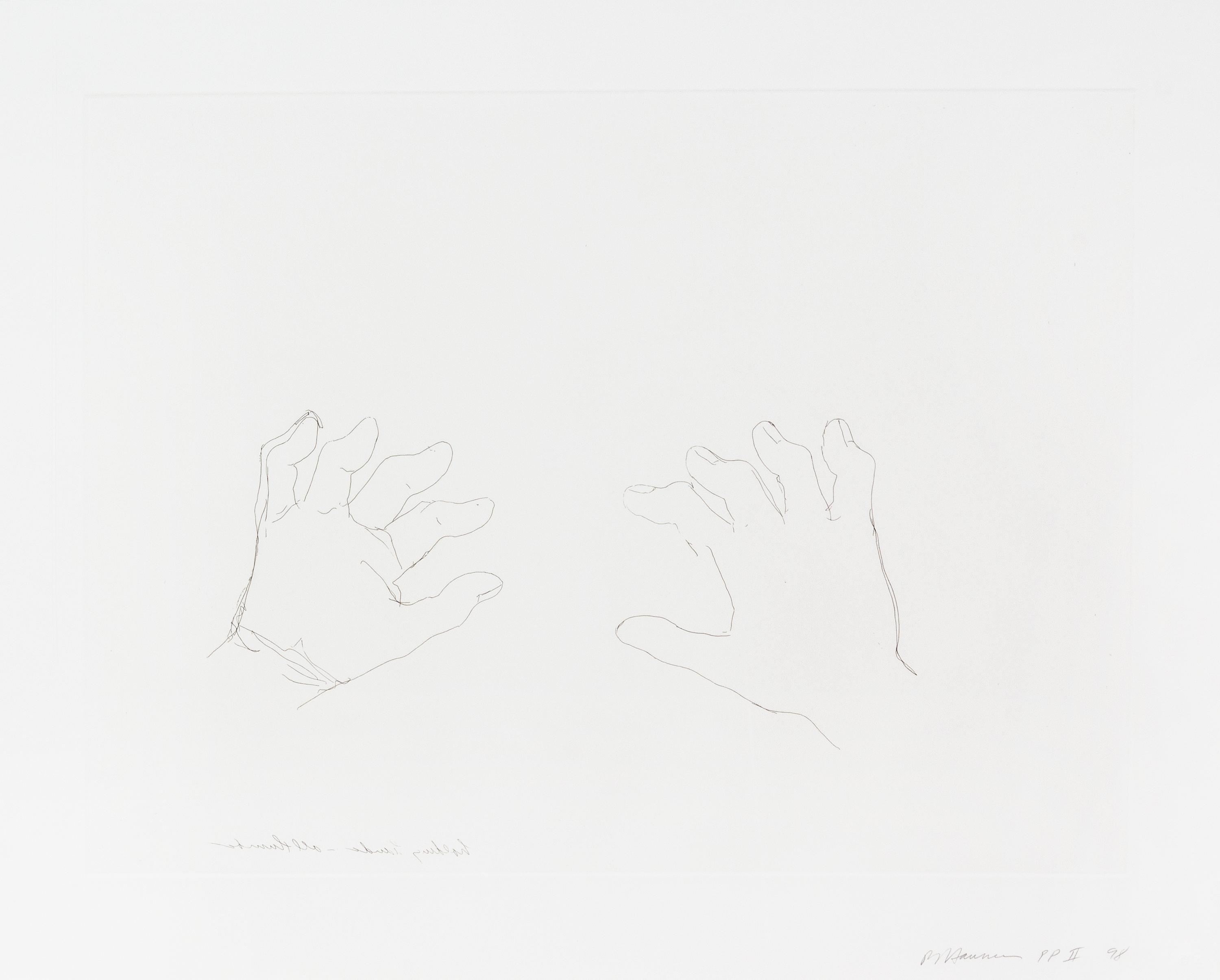Bruce Nauman, (American, b. 1941), Holding Hands All Thumbs, 1998