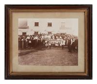 [EARLY PHOTOGRAPHY]. 2 large format photographs of storefronts, incl. Hodge, Davis & Co., Oregon.