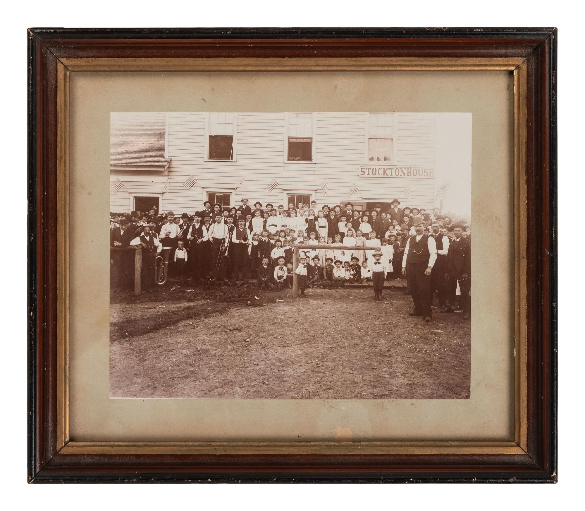 [EARLY PHOTOGRAPHY]. 2 large format photographs of storefronts, incl. Hodge, Davis & Co., Oregon.
