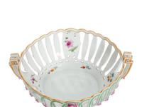 A Pair of German Porcelain Reticulated Baskets