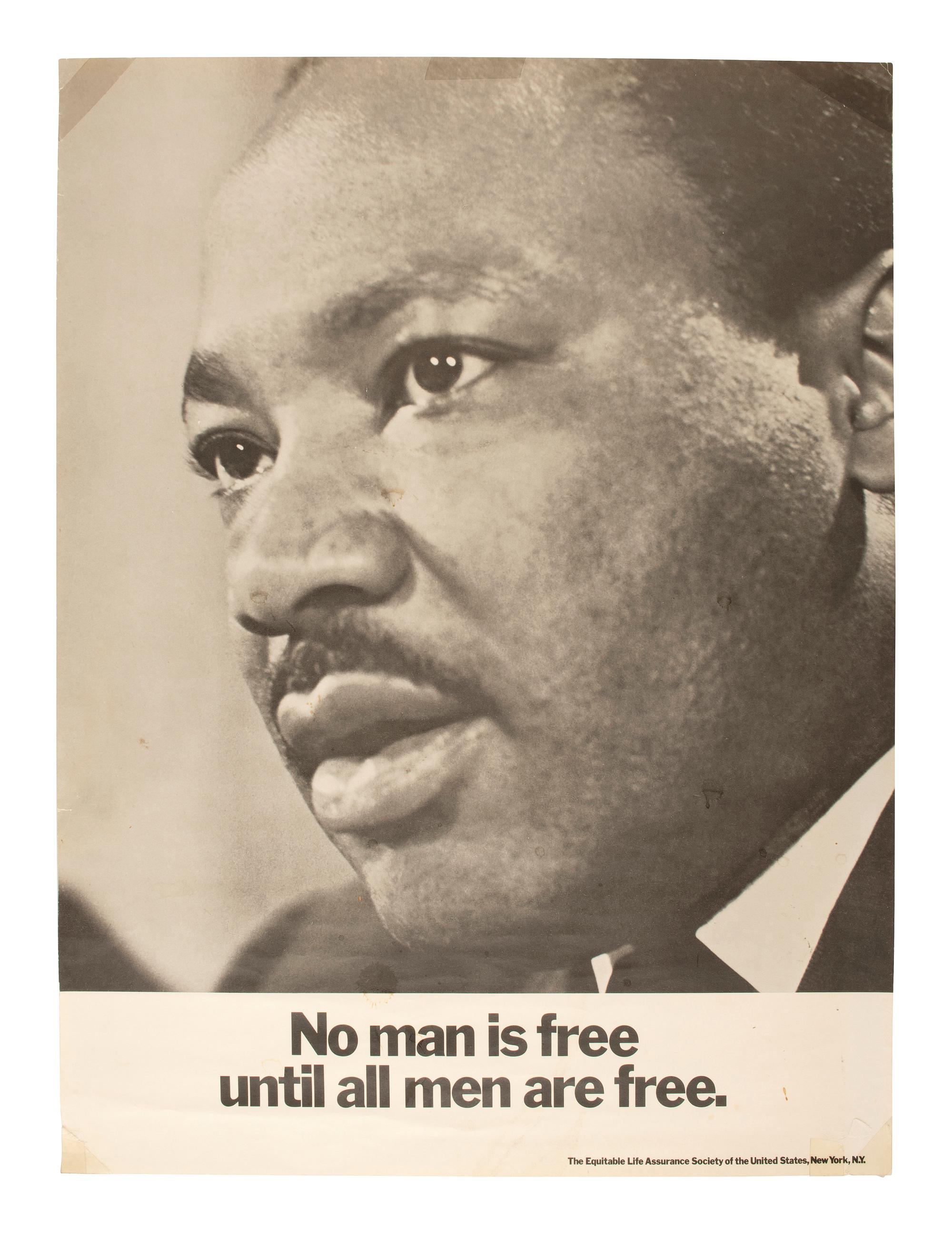 [KING, Martin Luther, Jr.]. No Man is Free Until All Men Are Free . New York, ca 1970-1971.