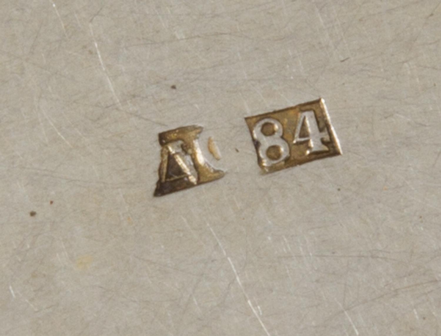 A Russian Niello Silver Cigar Case, Maker's mark possibly of Aleksey Osipov, Moscow, 19th century, the lid with a scene of the Moscow K