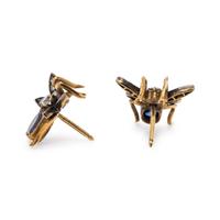 EVELYN CLOTHIER, SAPPHIRE AND DIAMOND INSECT EARRINGS