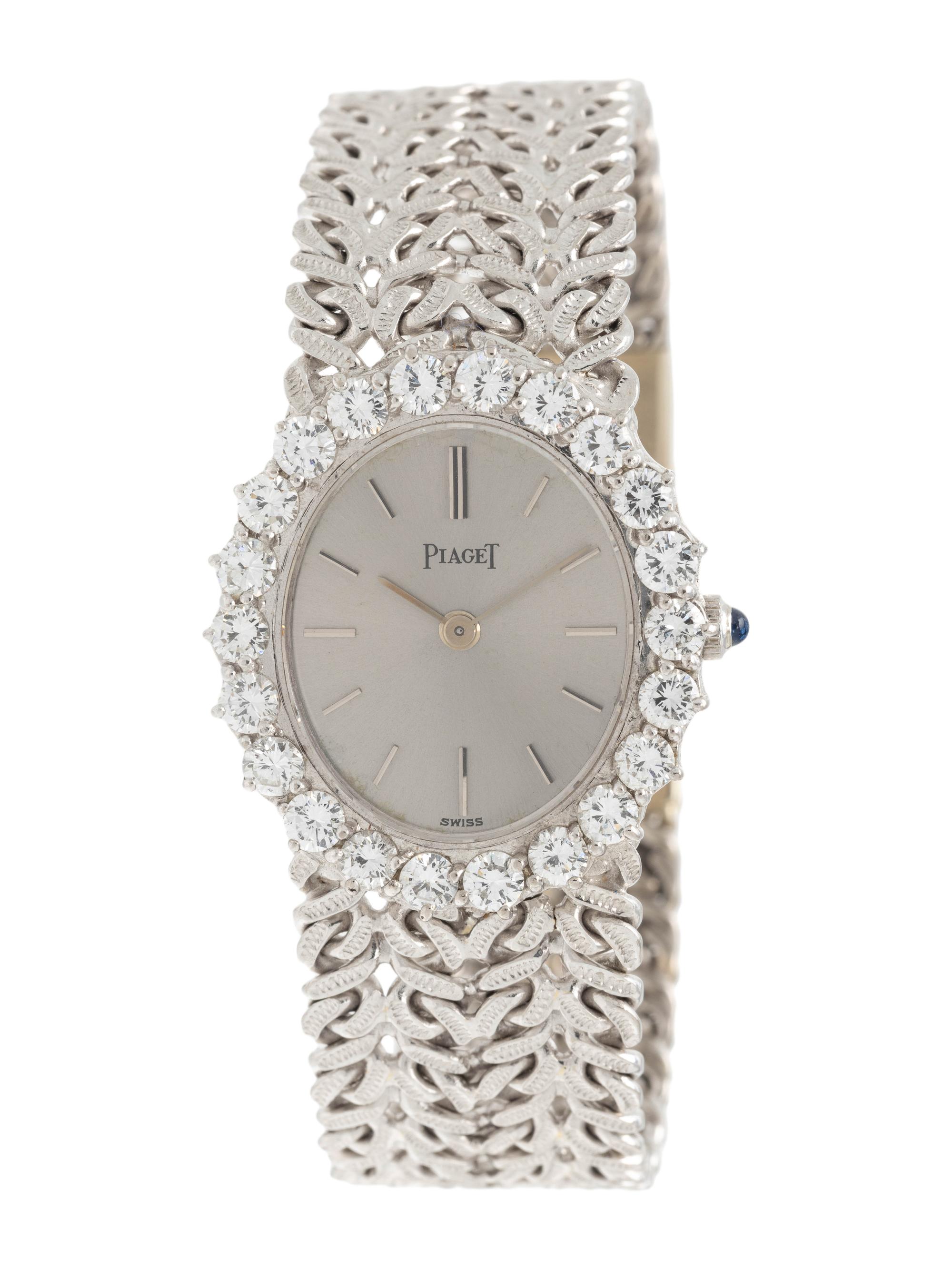 PIAGET, 18K WHITE GOLD AND DIAMOND WRISTWATCH