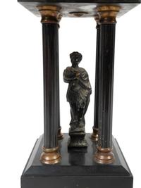 A Pair of Grand Tour Black Slate Collonnade Temple Models — LATE 19TH CENTURY