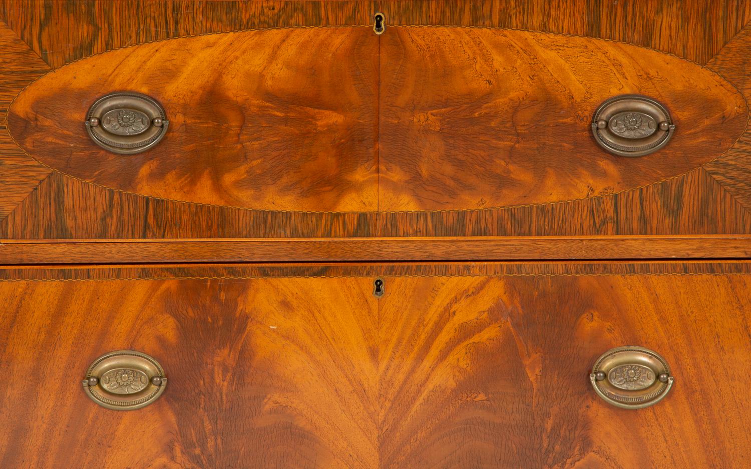 A Federal Style Figured Mahogany Sideboard
