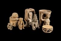 Seven Chiriqui Stone Figures