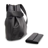 Louis Vuitton, Black Epi Sac d'Epaule & Wallet