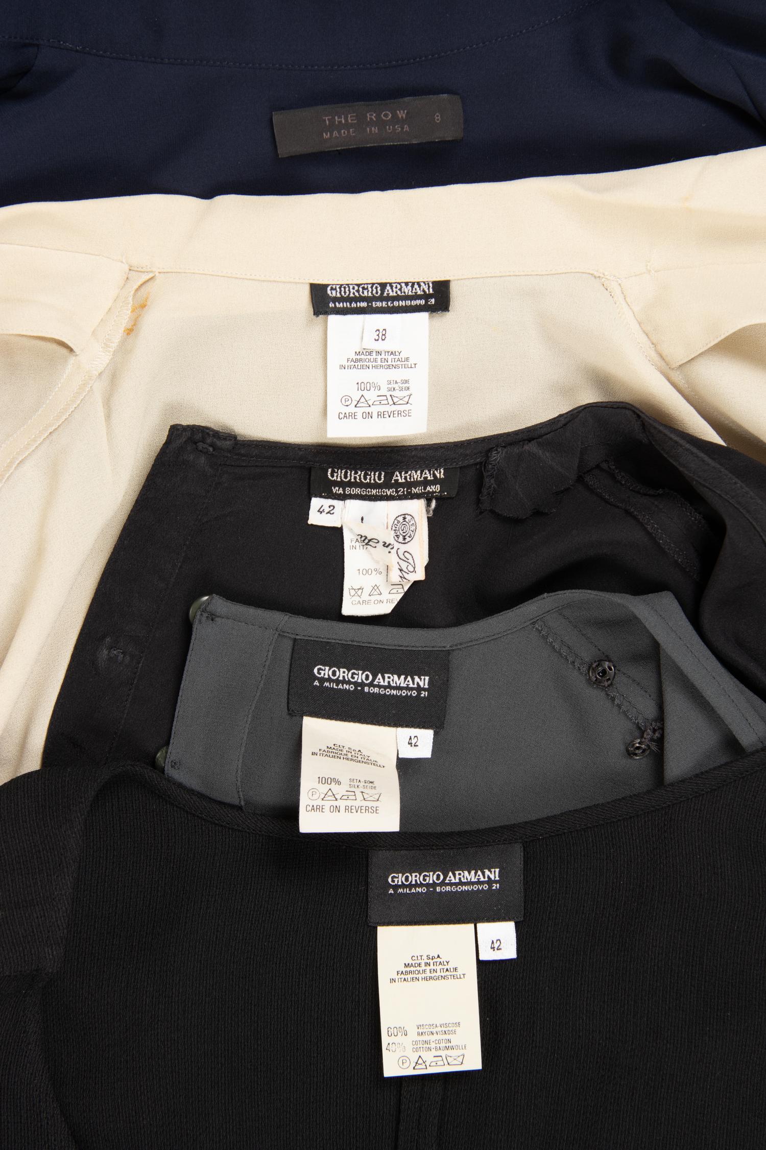 Five Designer Tops: One The Row and Four Giorgio Armani