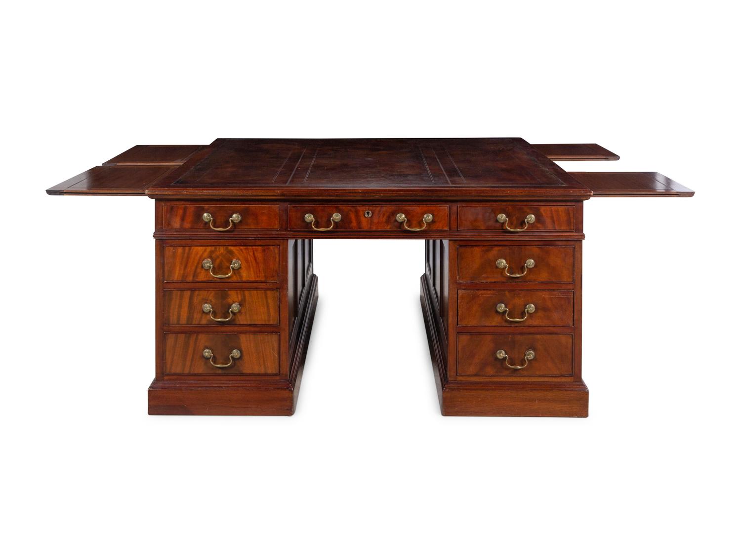 A George III Mahogany Partners Desk