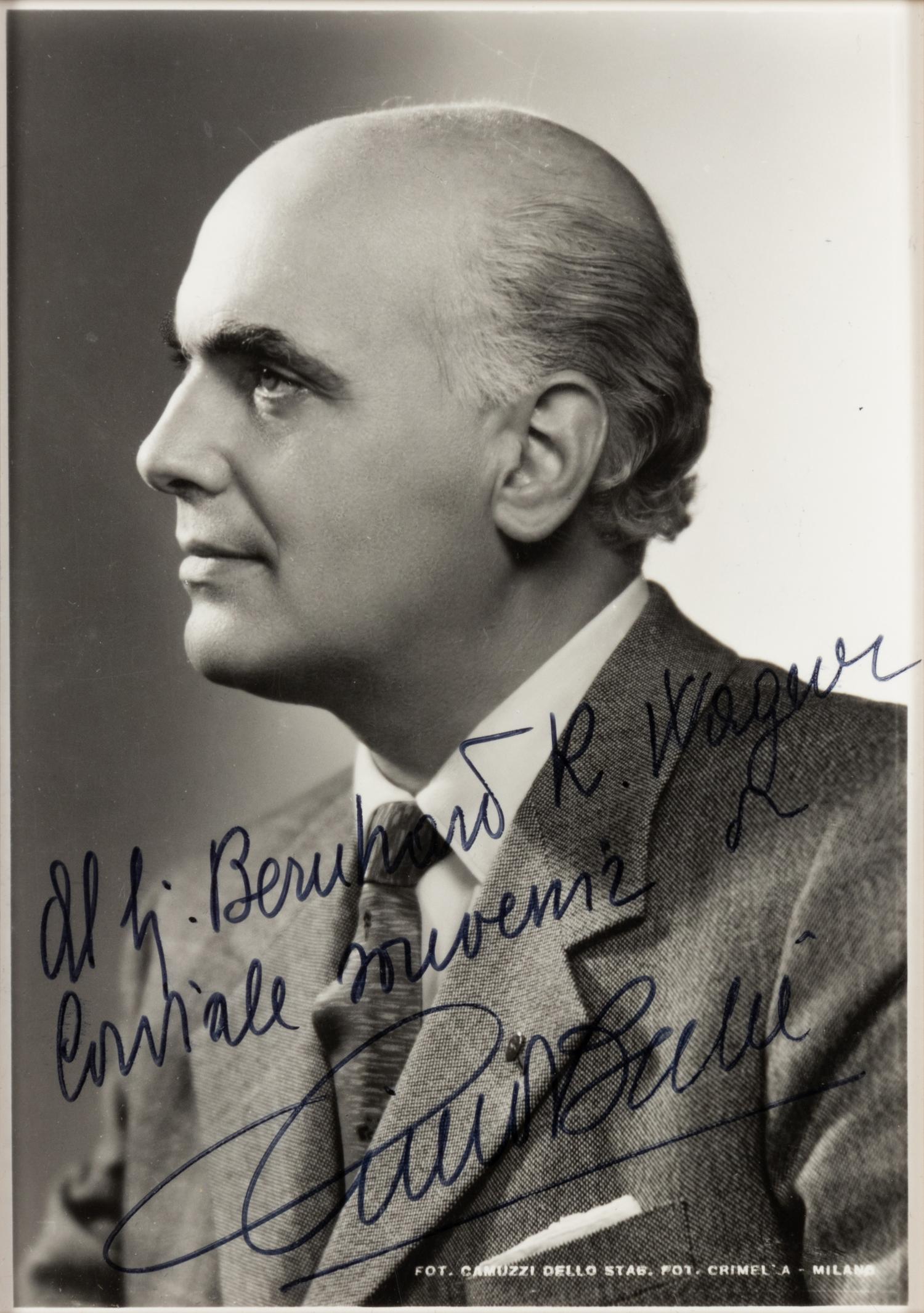 [20TH-CENTURY OPERA SINGERS]. A group of 6 photographs of opera singers from the 1940s, most signed and inscribed, comprising images of: