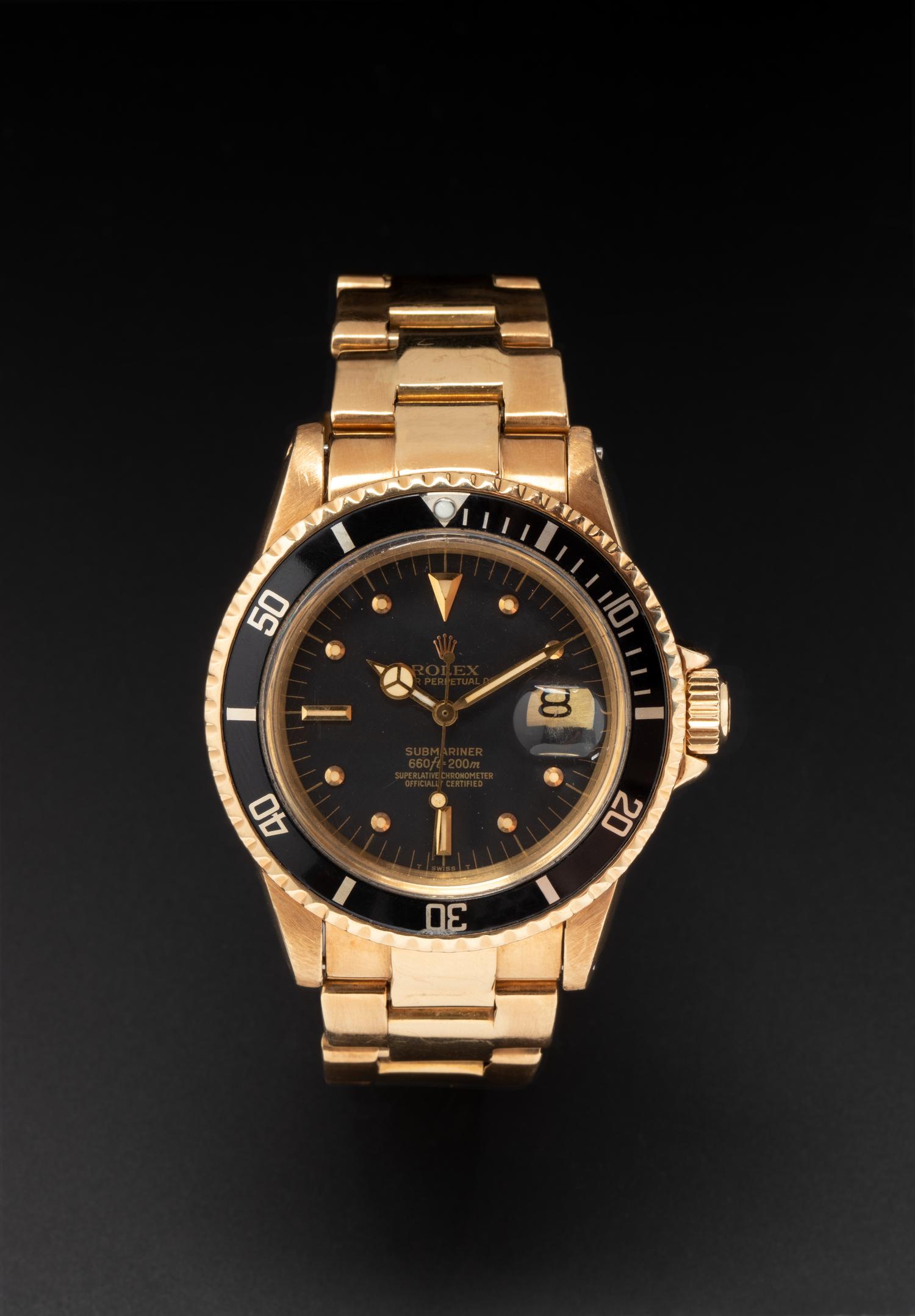 ROLEX, REF. 1680 18K YELLOW GOLD 'SUBMARINER' WATCH