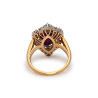 STAR RUBY AND DIAMOND RING