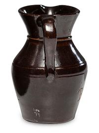 A Miniature Albany Slip-Glazed Political Campaign Favor Pitcher