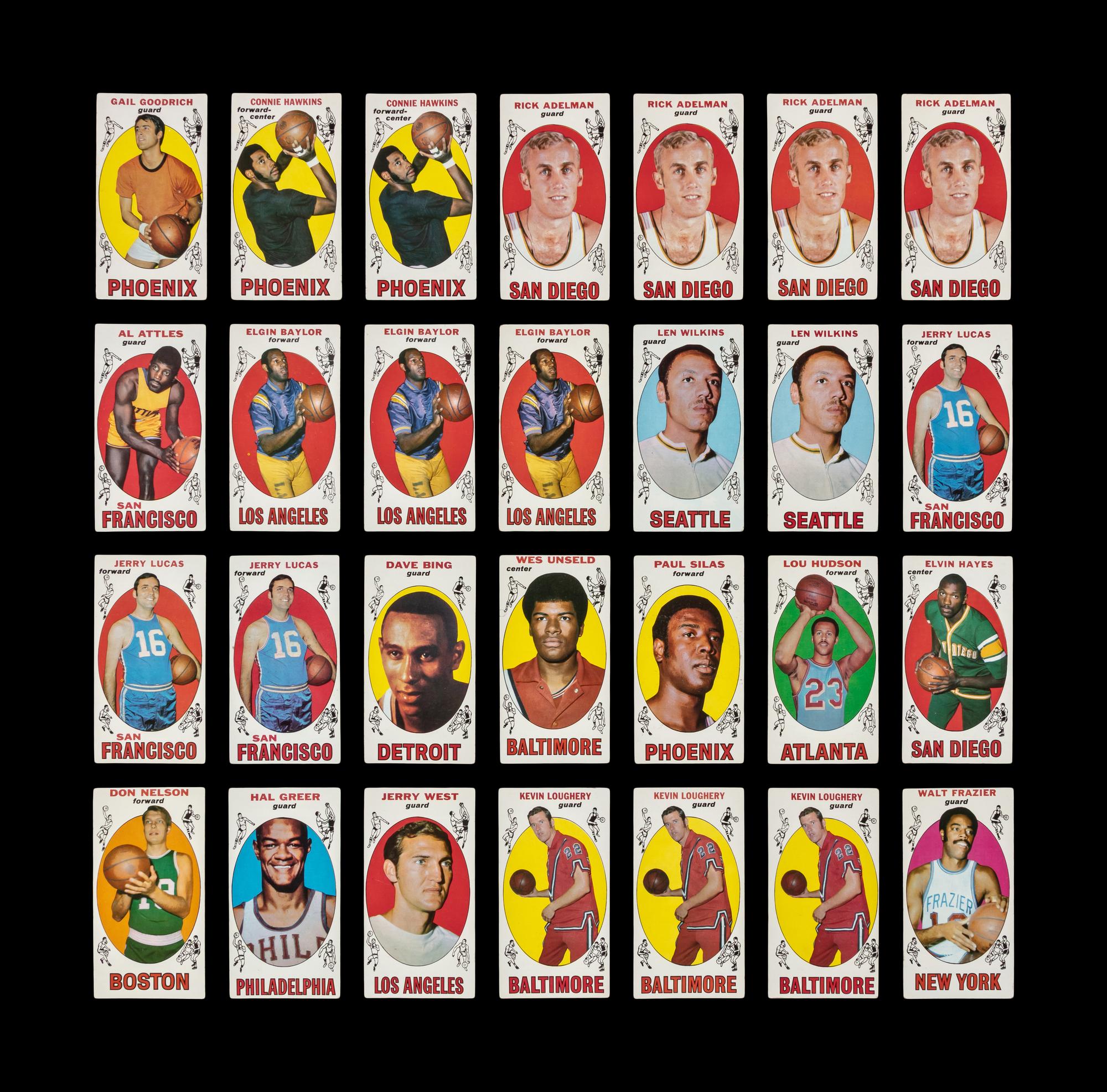 A Collection of 1960s-80s Topps Basketball Cards Including Multiple Hall of Famers and Rookies (35)