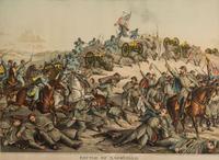 [CIVIL WAR]. KURZ & ALLISON, printers. A group of 2 Civil War prints, incl. Battles of Nashville and Vicksburg.