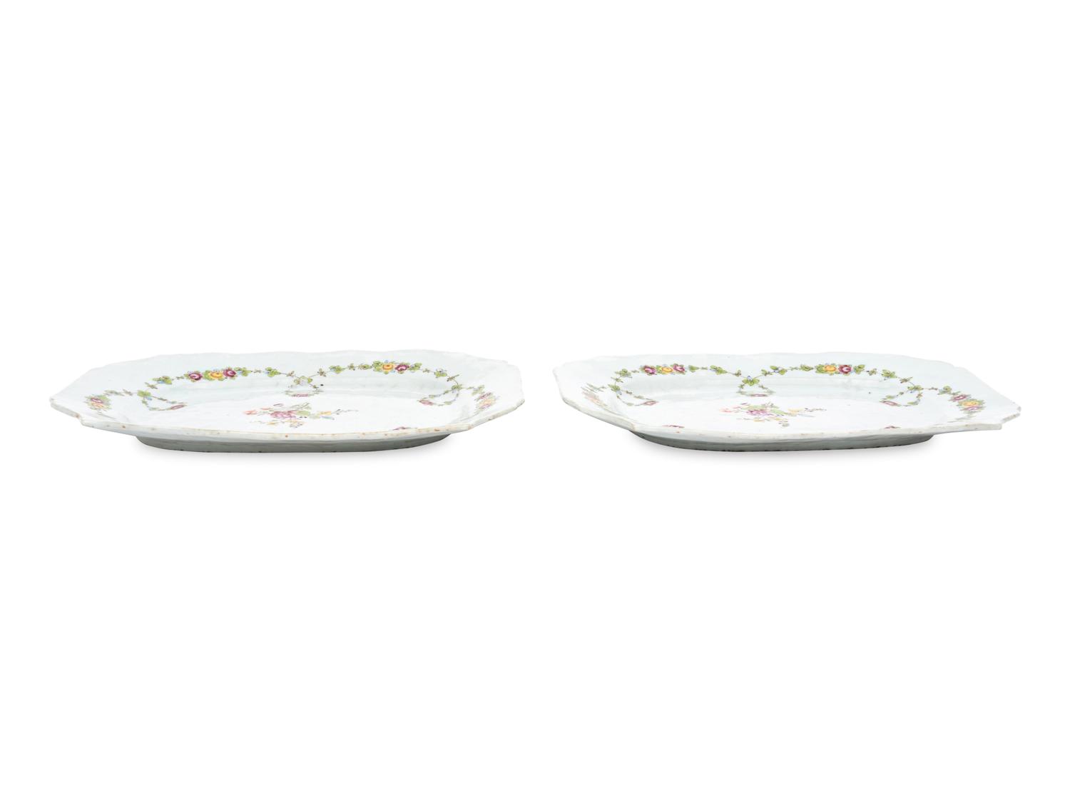 A Pair of Chinese Export Porcelain Platters