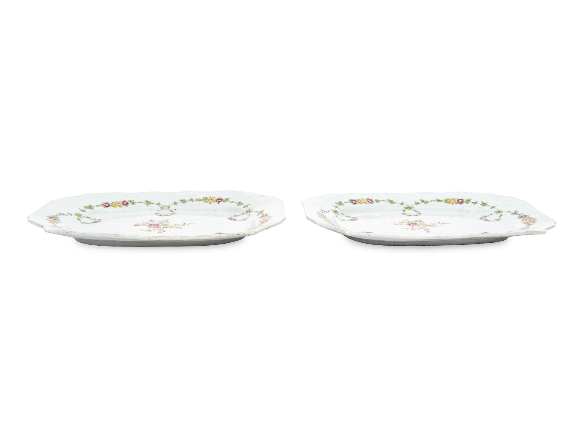 A Pair of Chinese Export Porcelain Platters