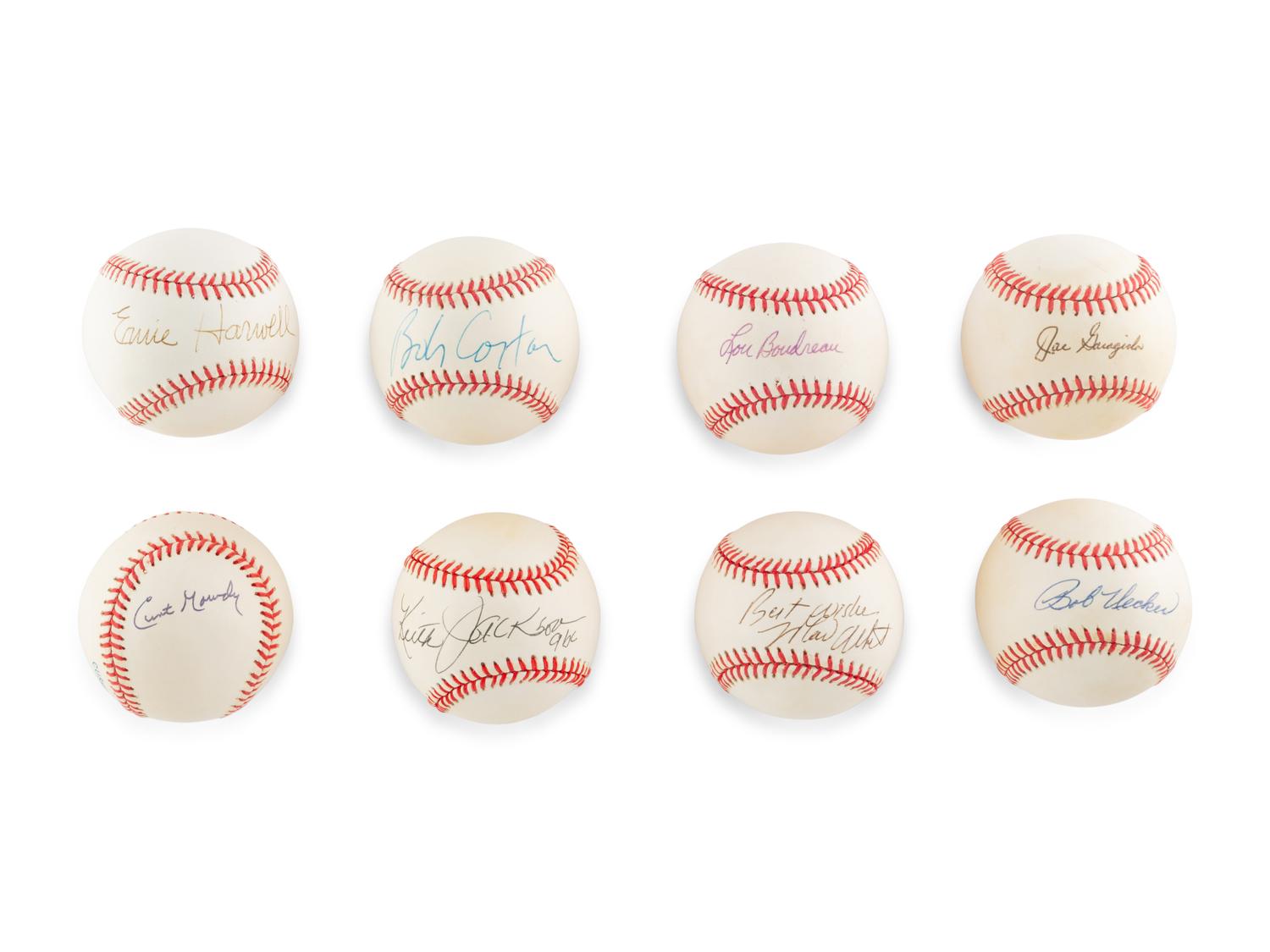 A Group of Hall of Fame Broadcaster Signed Autograph Baseballs (Beckett Authentication Services),