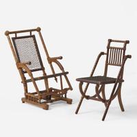 George Hunzinger (American, 1835-1898) Side Chair and Rocker, USA, circa 1876