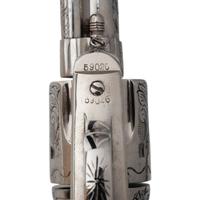 Professionally Restored and Engraved Nickel Plated Colt Single Action Army Revolver