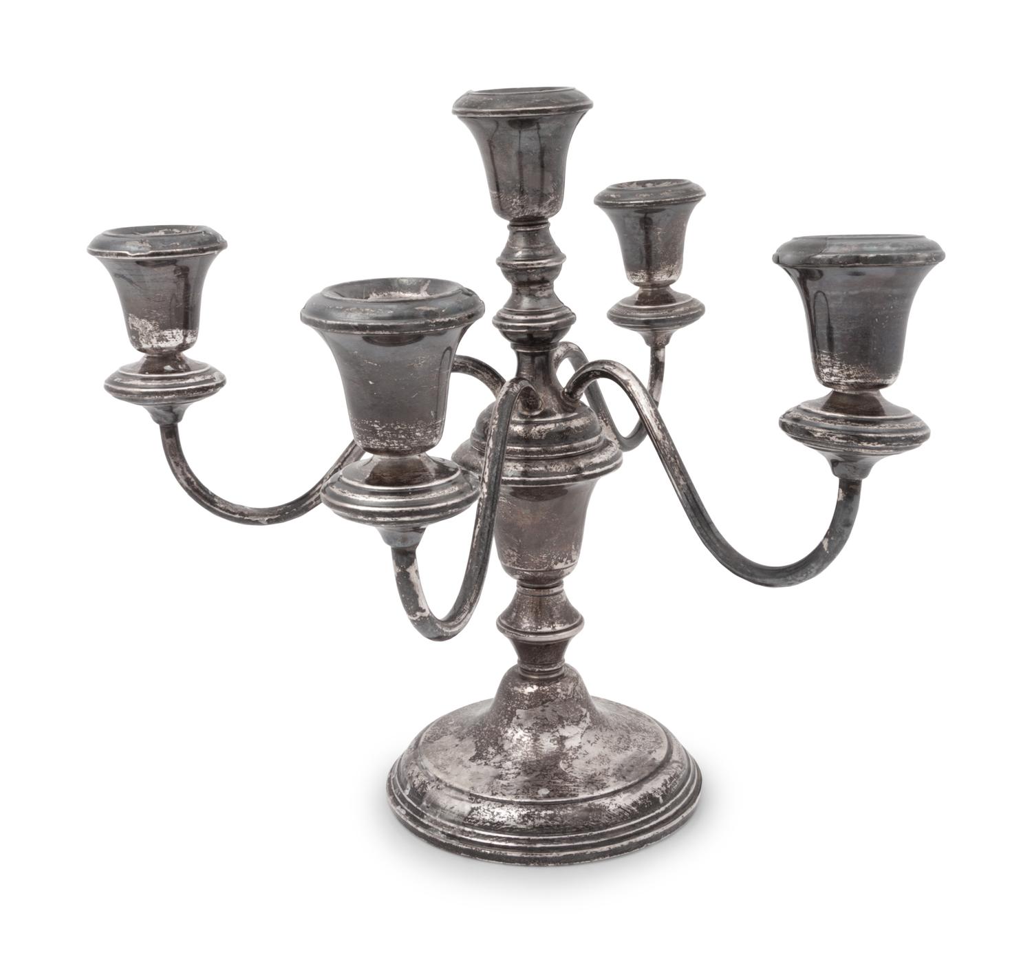 A Group of American Silver Candlesticks and Candelabras