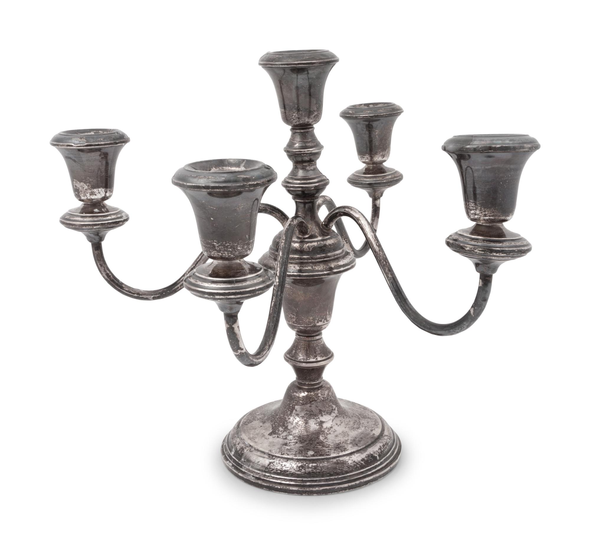 A Group of American Silver Candlesticks and Candelabras