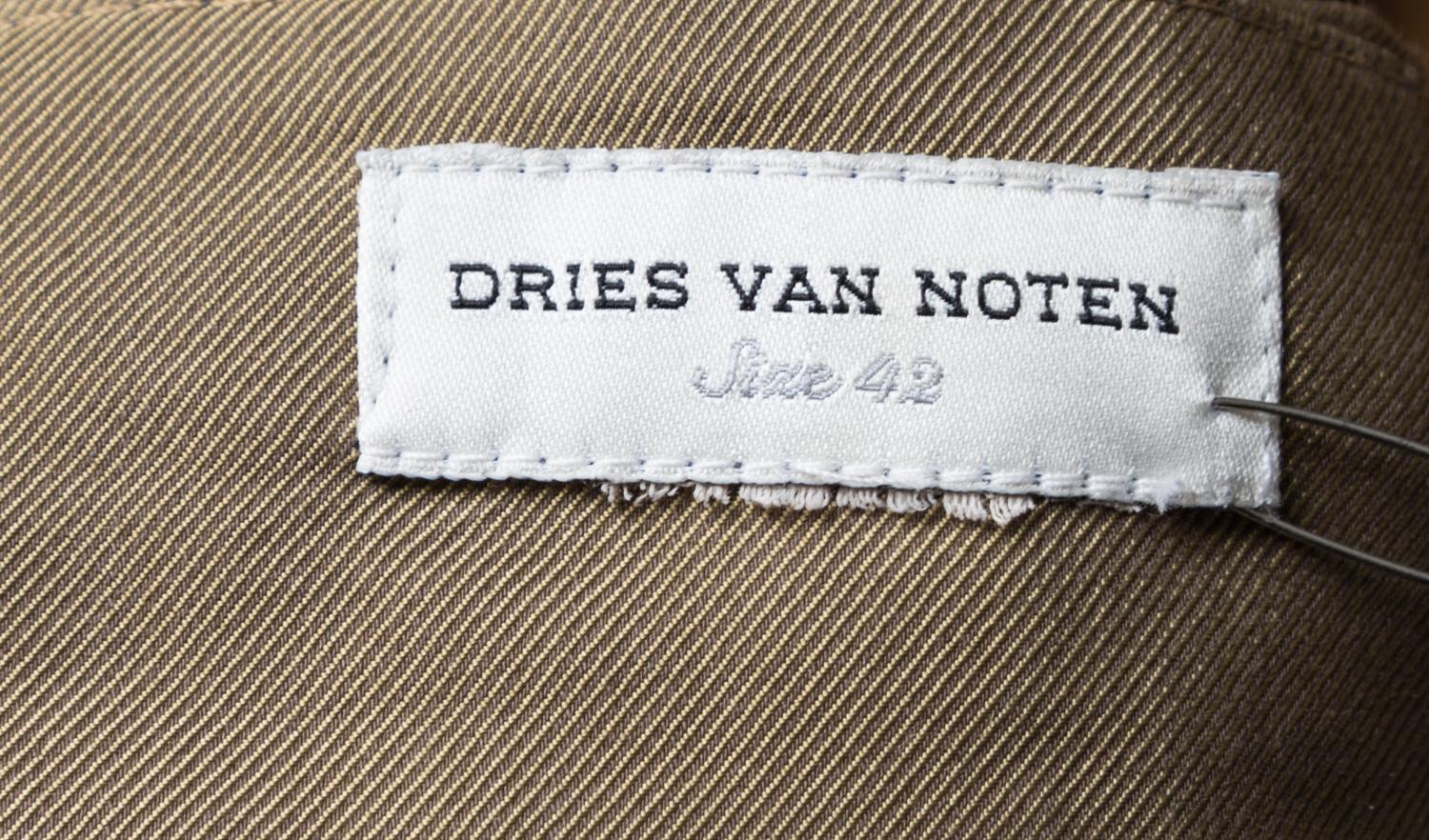 A Dries Van Noten Shirt and Short Ensemble, Blouse size 36, Short size 42.