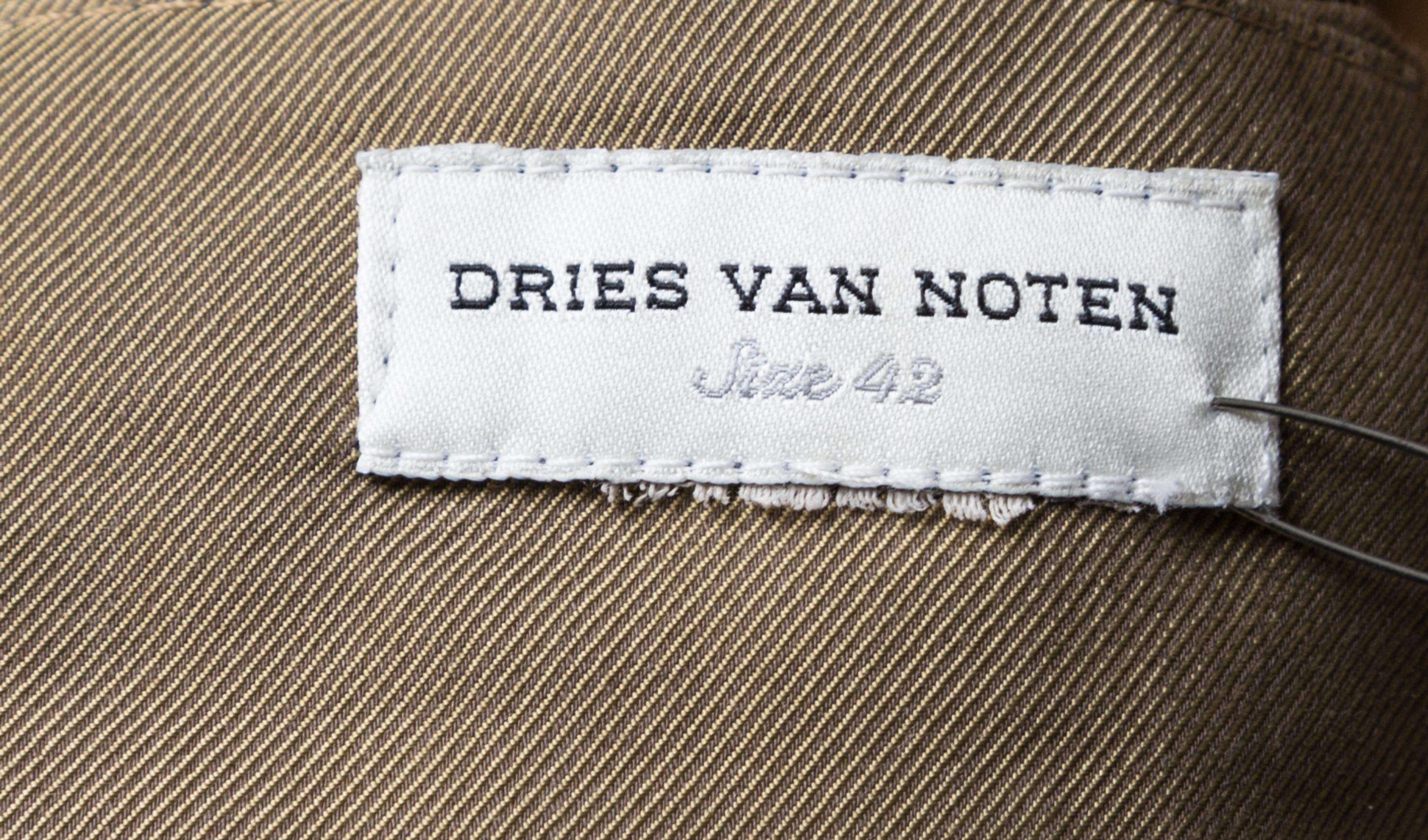 A Dries Van Noten Shirt and Short Ensemble, Blouse size 36, Short size 42.