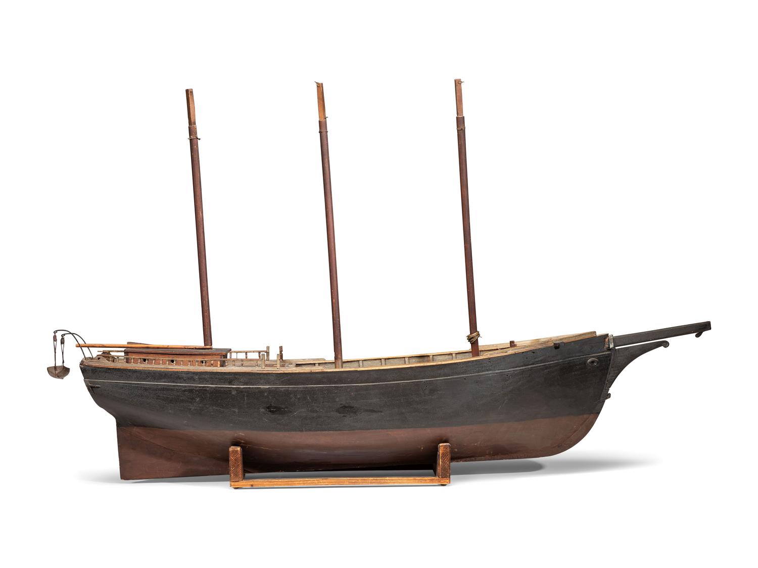 A Carved and Painted Wood Model of the Whaling Ship Essex