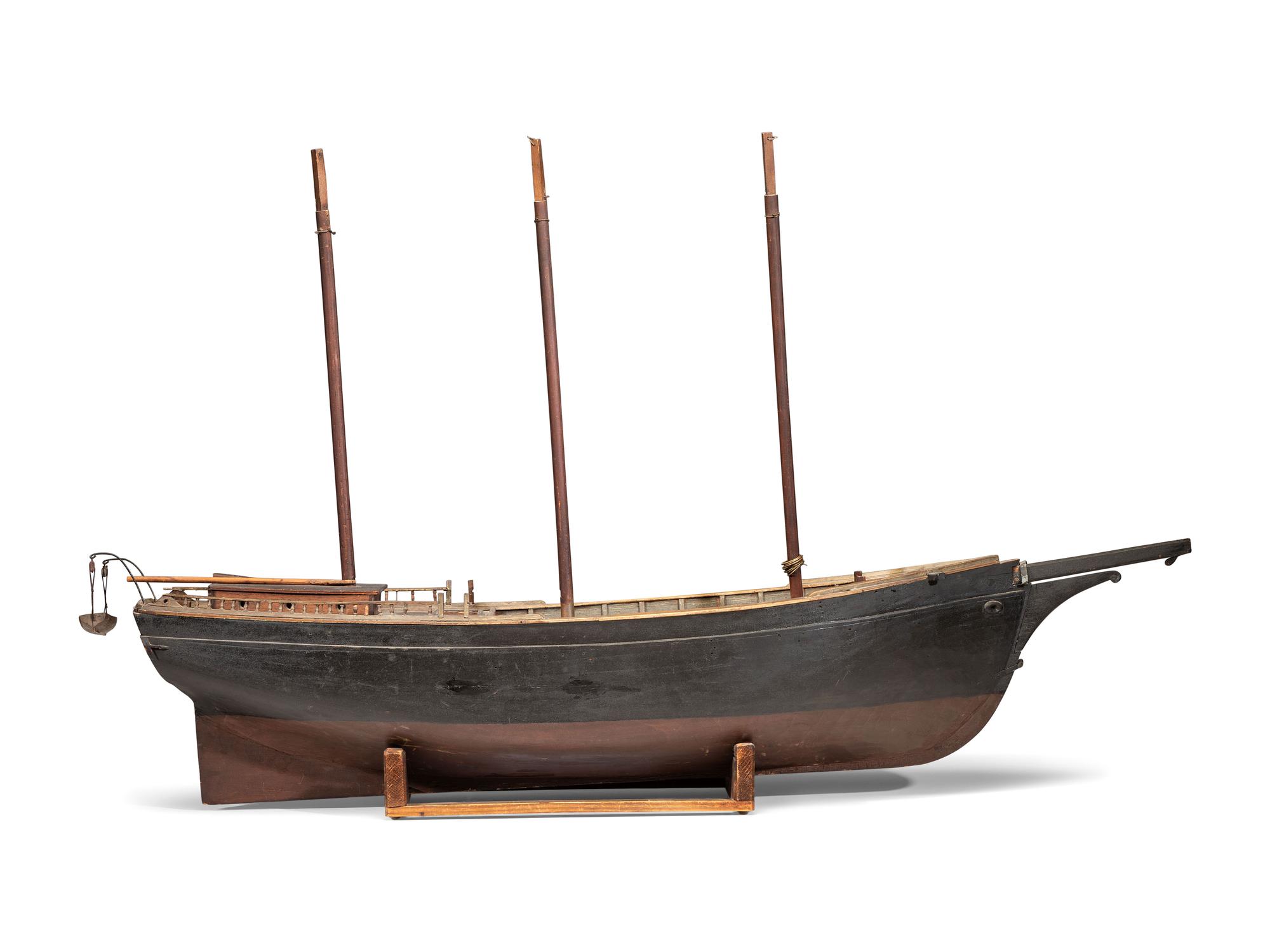 A Carved and Painted Wood Model of the Whaling Ship Essex