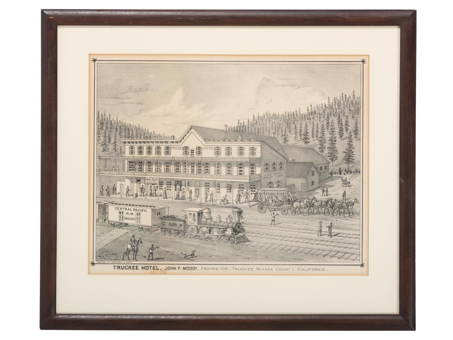 [WESTERN AMERICANA-RAILROAD] Prairie Fires of the Great West . Washington: Currier & Ives, 1871. Plus
