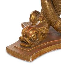 A Regency Style Giltwood Center Table with a Pietra Dura Top