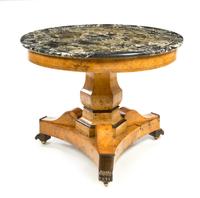 A Louis Philippe Burlwood Gueridon Height 29 1/4 x diameter of top 36 inches. — CIRCA 1810