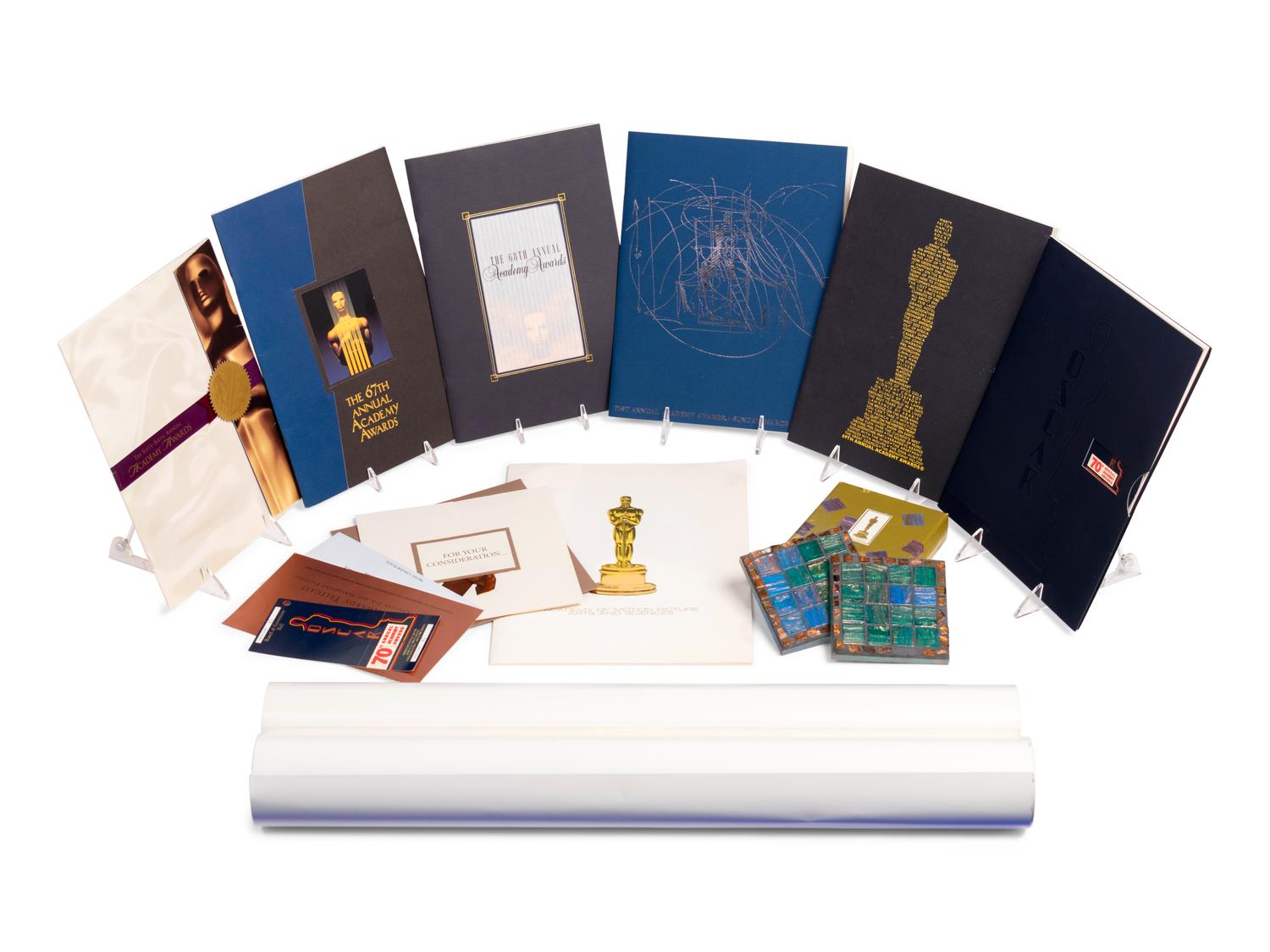 (Events) A group of approximately 13 programs programs, press kits, and Tickets to the Governors Ball from from the 65th - 71th Academy Awards, comprising: