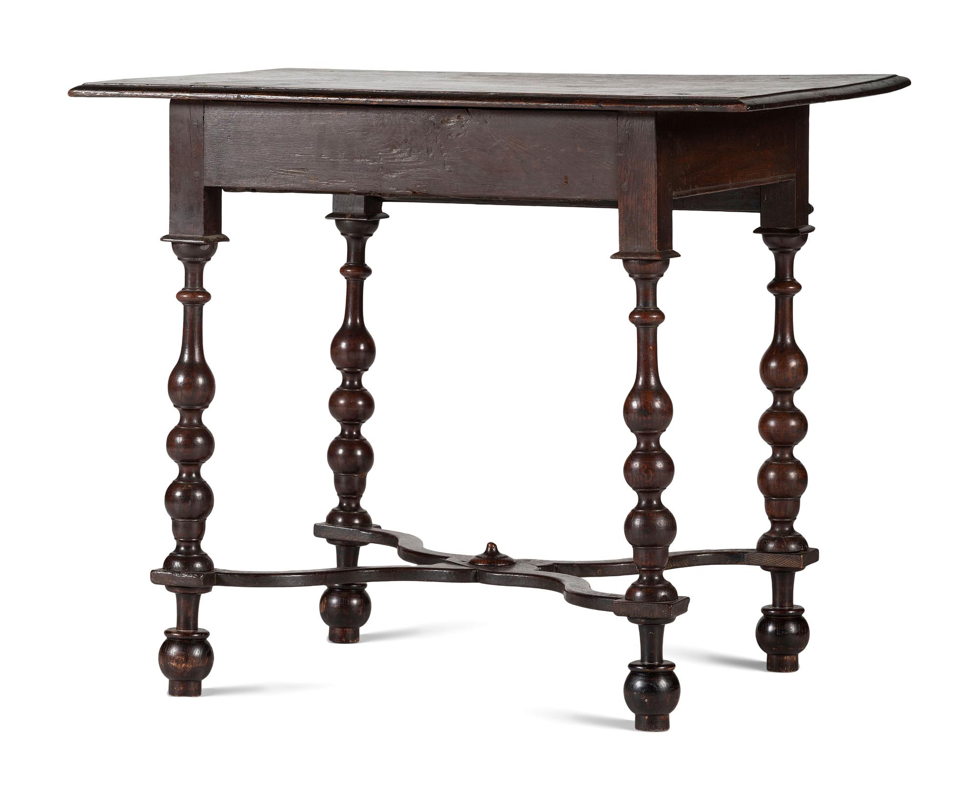 A William and Mary Oak Side Table