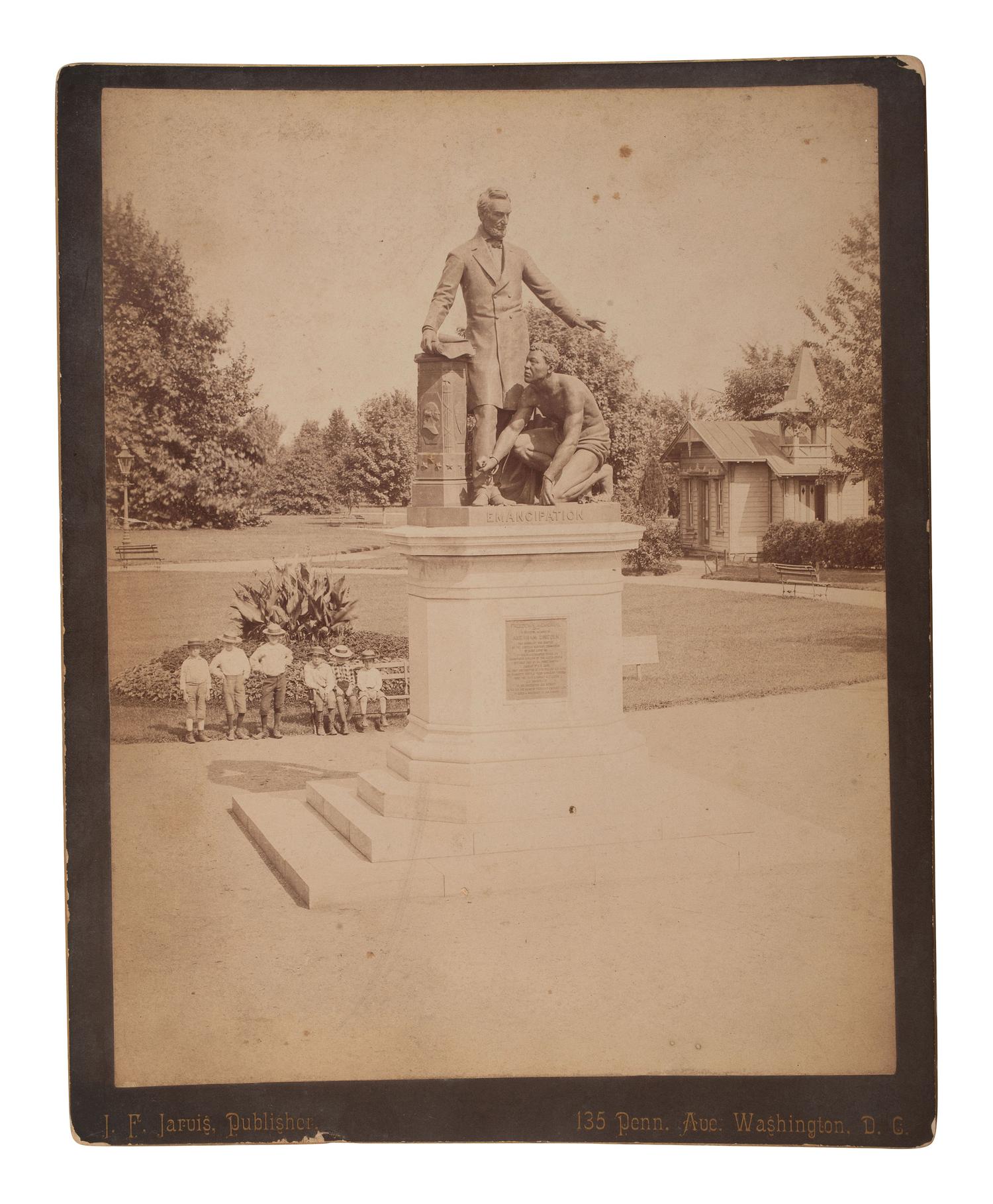 [LINCOLN, Abraham (1809-1865)]. A group of 2 images honoring Lincoln, incl. commemorative albumen print, The Martyr of Freedom . New York: Charles Magnus, 1865.