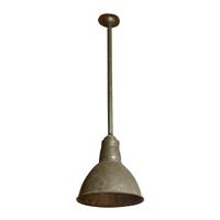 A Galvanized Steel Industrial Light Fixture 11" W x 11" D x 35 — United States, Circa 1950