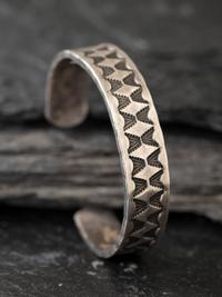 Navajo Heavily Stamped Ingot Cuff Bracelet