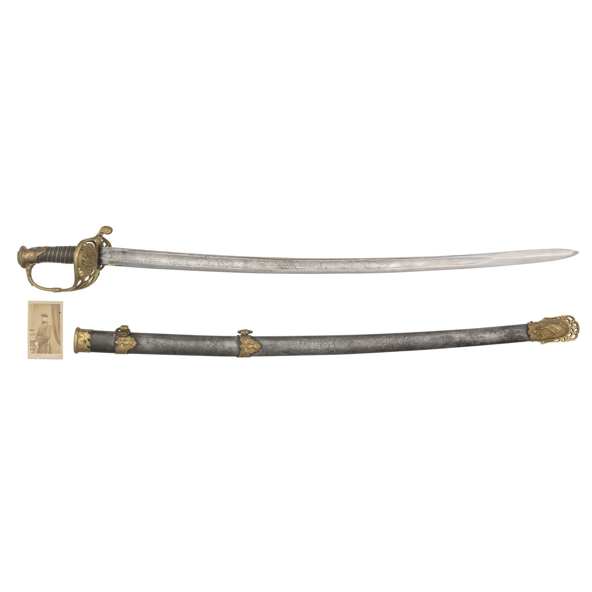 Sauerbier Non-Regulation British "Rifle Officers" Sword Presented to Major (General) Douglas Frazar 13th NY Volunteer Cavalry, later of the 104th USCT - The Man Who Caught Mosby and Let Him Go!