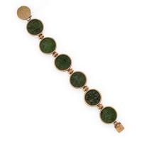 Jade and Yellow Gold Bracelet