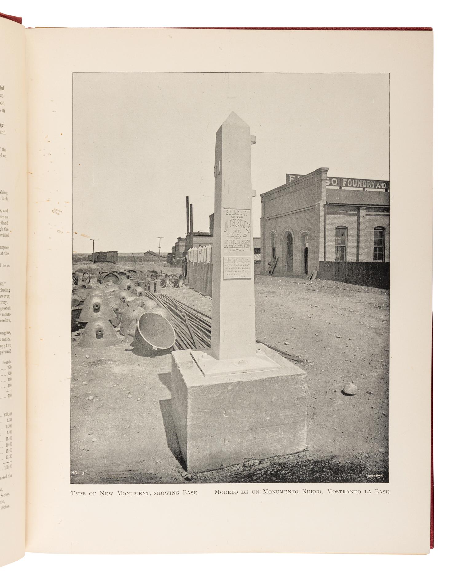 [INTERNATIONAL BOUNDARY COMMISSION]. Report of the Boundary Commission Upon the Survey and Re-Marking of the Boundary Between the United States and Mexico West of the Rio Grande , 1891-1896. Washington: Government Printing Office, 1898.