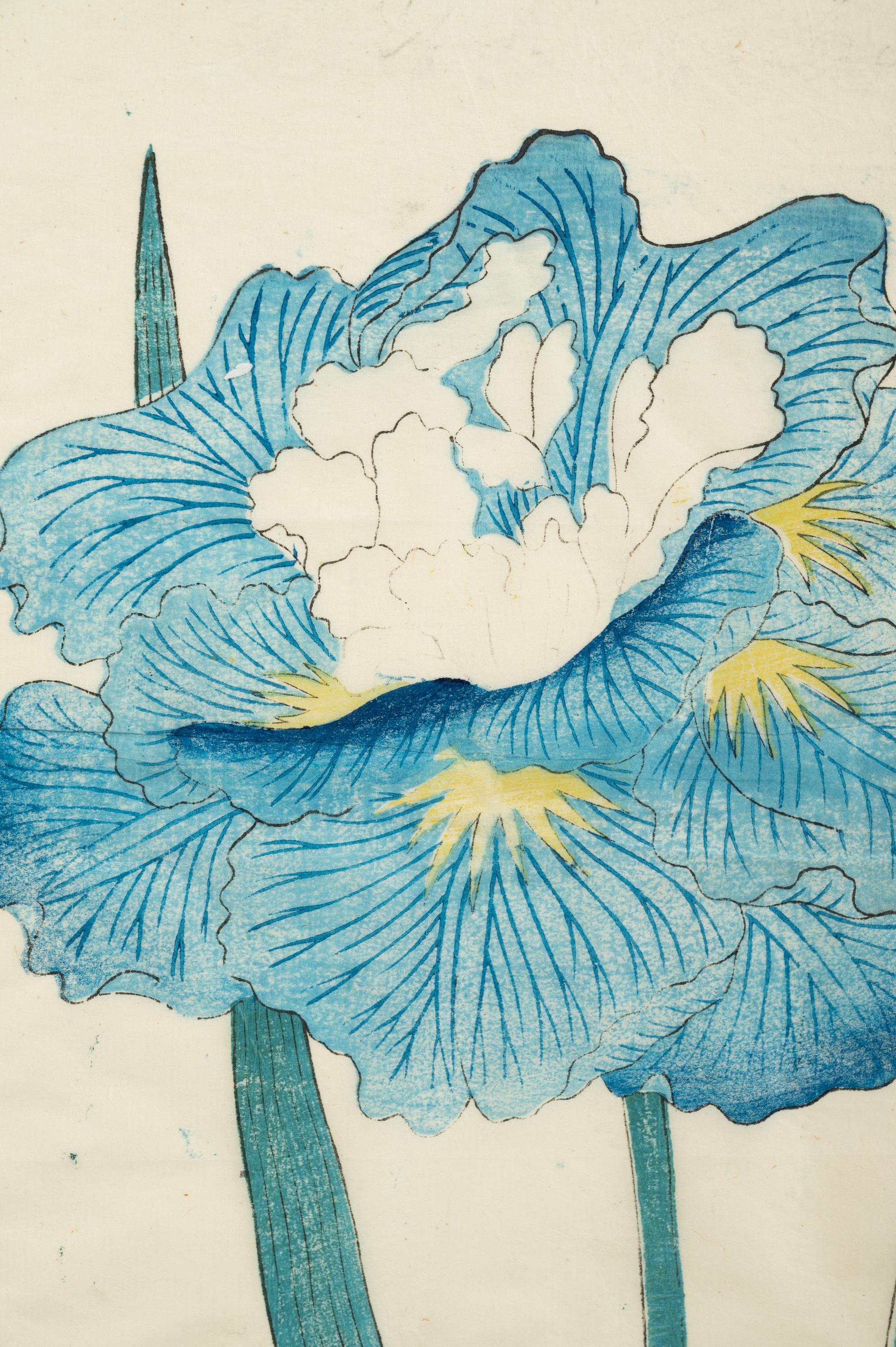 A Group of Six Japanese Color Lithographs from the Yokohama Seed Company