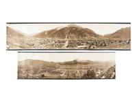 [COLORADO]. Exceptional group of 8 panoramic photographs of southern Colorado towns, comprising:
