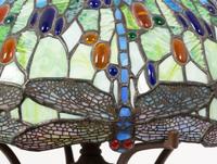 A Tiffany Style Drophead Dragonfly Bronze Lamp — EARLY 20TH CENTURY