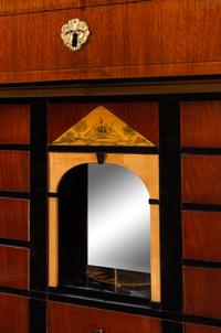 An Austrian Empire Parcel Ebonized and Gilt Mahogany Secrétaire à Abattant