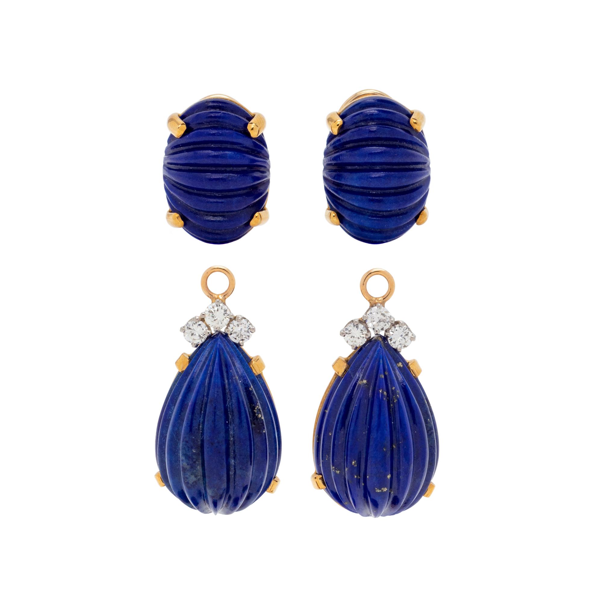 LAPIS LAZULI EARCLIPS
